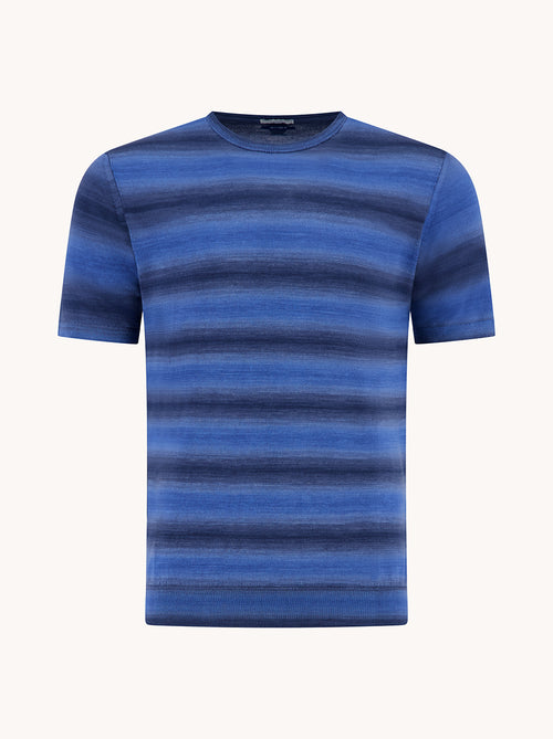 Knitted Melange Stripe T-shirt