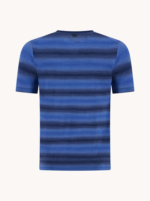 Knitted Melange Stripe T-shirt