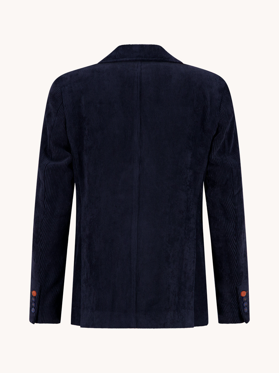 A Fish Named Fred men's Rib blazer in Navy, back view