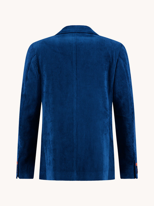 A Fish Named Fred men's Rib blazer in Night Sky Blue, back view