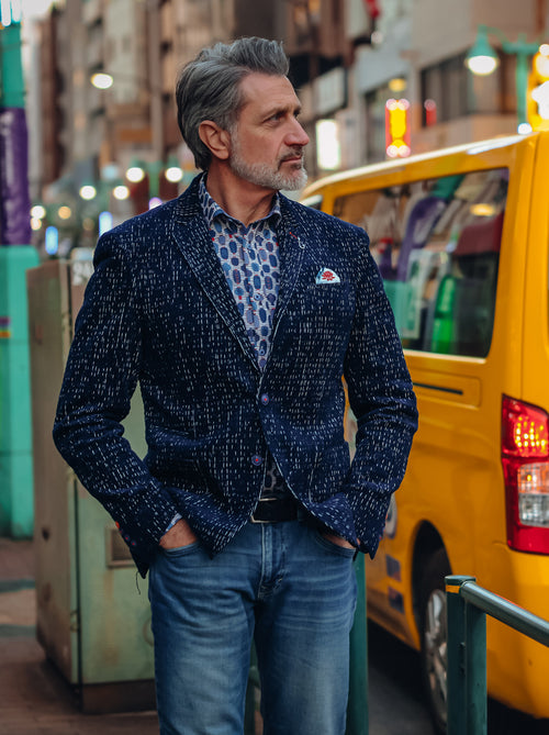 Blazer fancy rib
