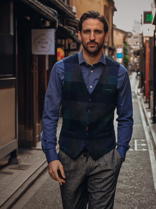 Waistcoat bold check