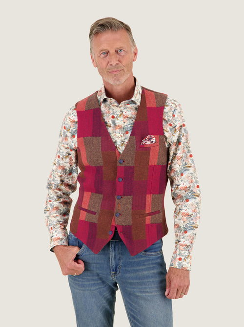 Waistcoat bold check