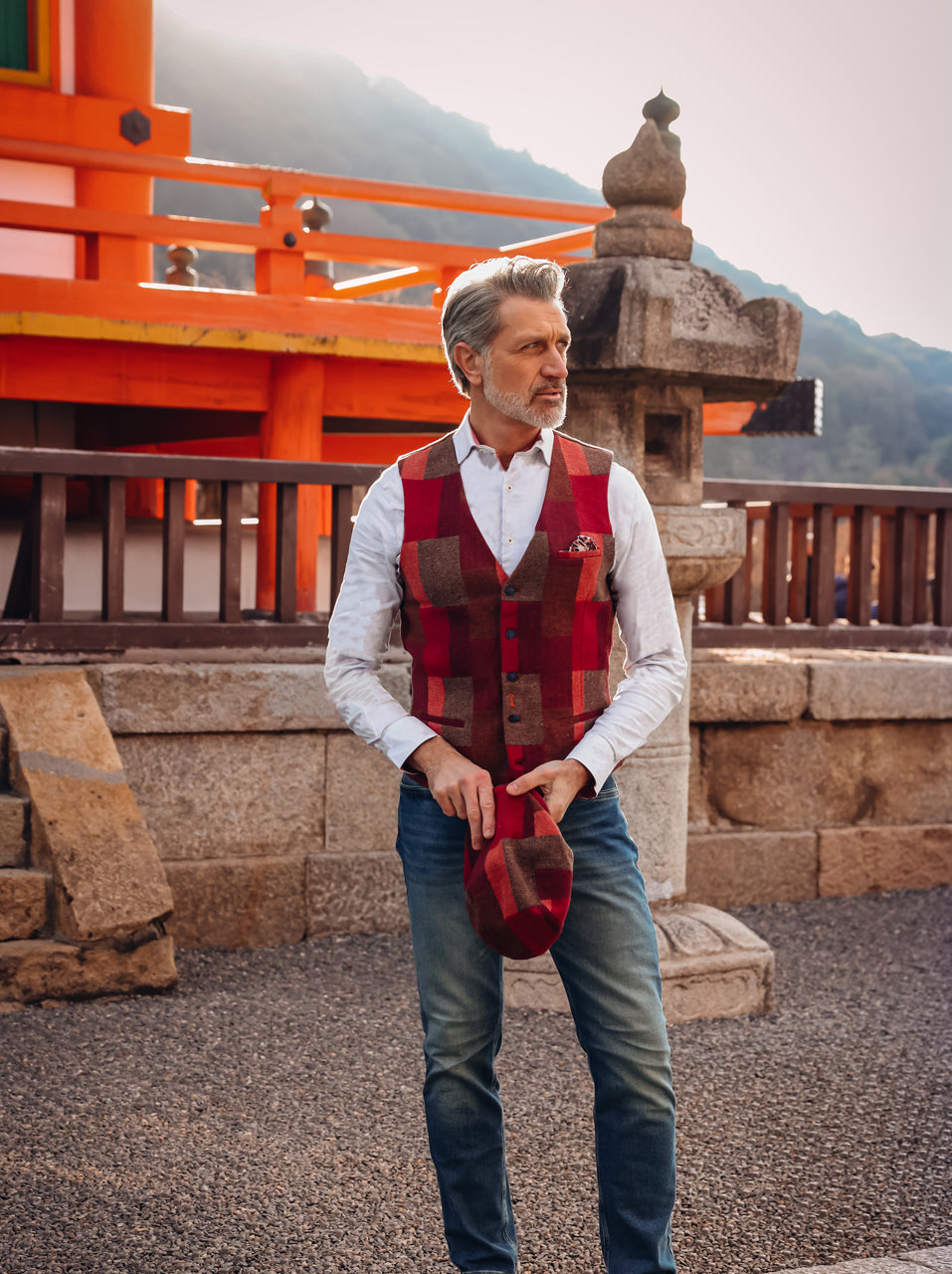 Waistcoat bold check