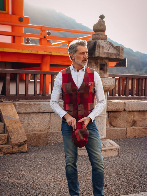 Waistcoat bold check