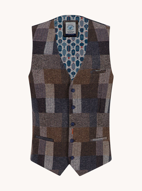 Waistcoat bold check