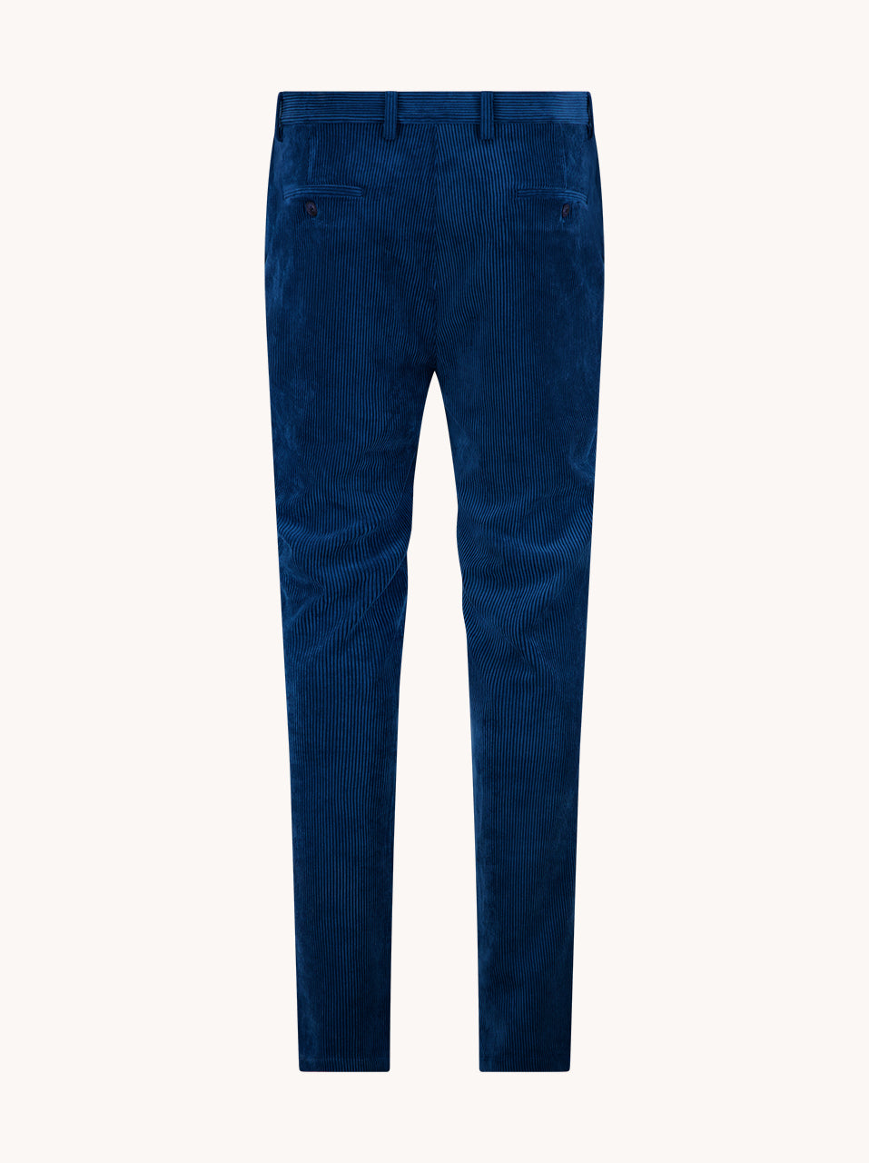 A Fish Named Fred men's Rib trousers in Night Sky Blue, back view