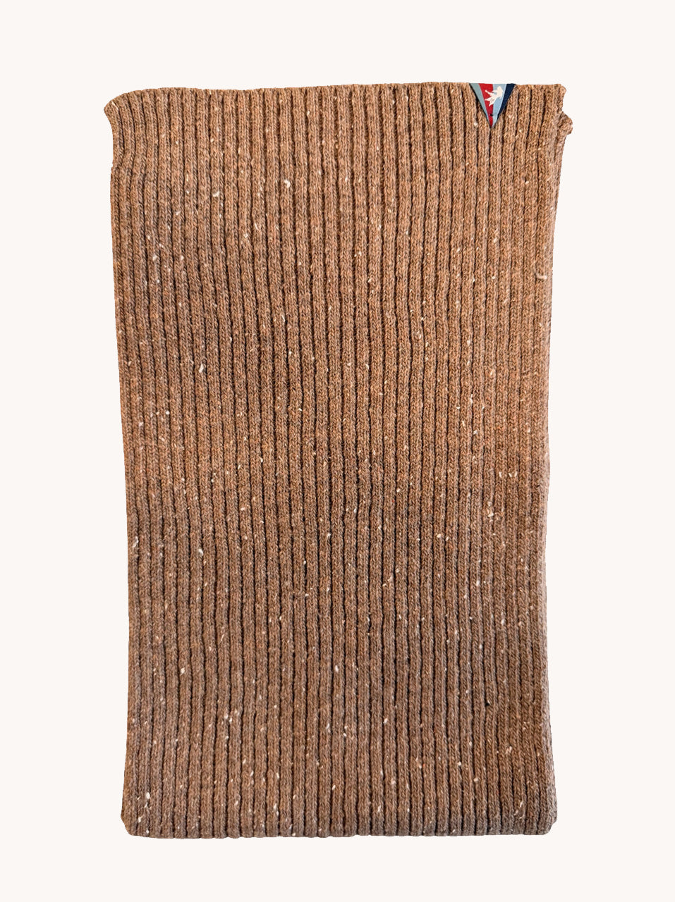 A Fish Named Fred men's Knitted scarf in Sand, front view
