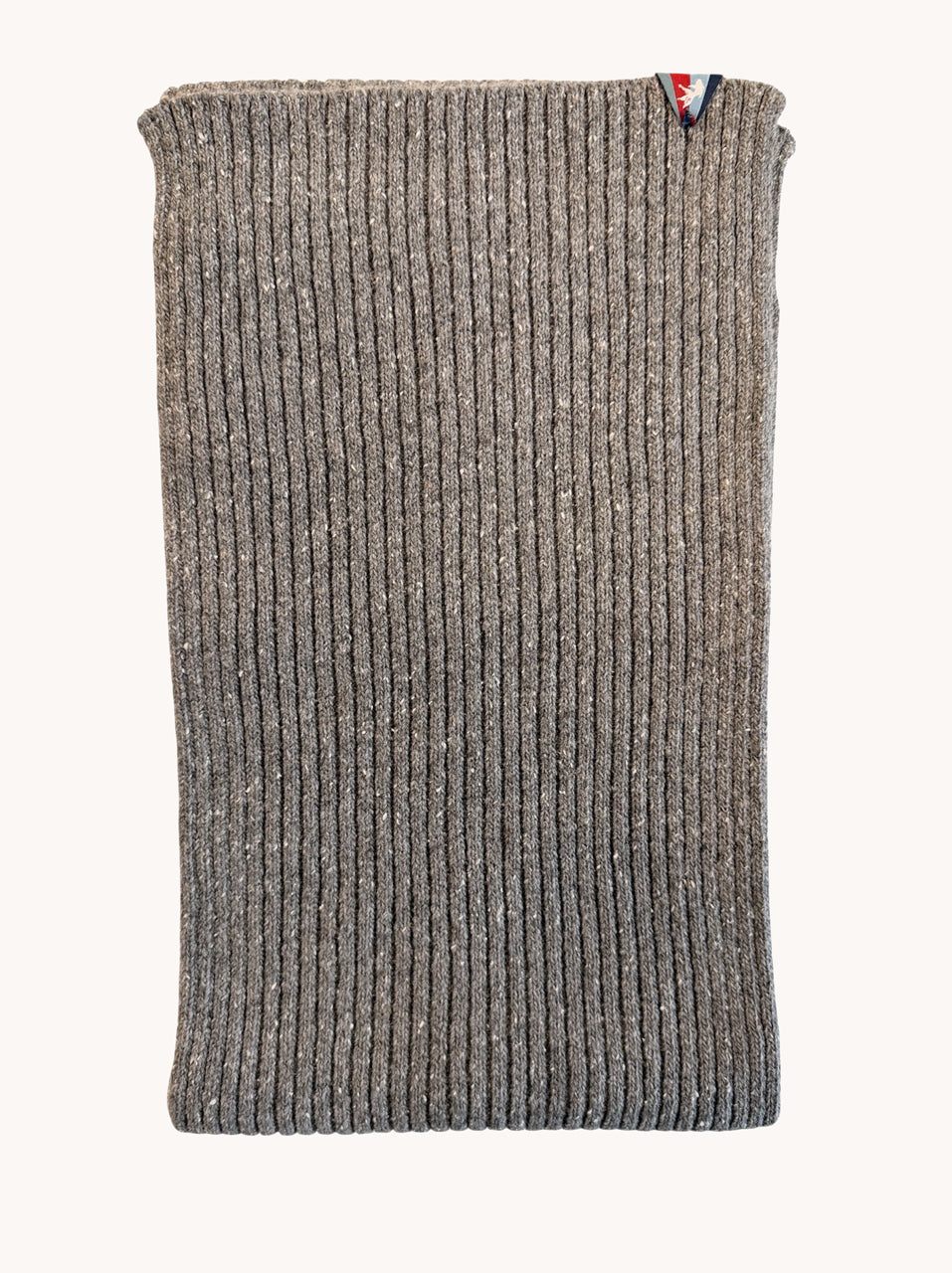 A Fish Named Fred men's Knitted scarf in Grey, front view