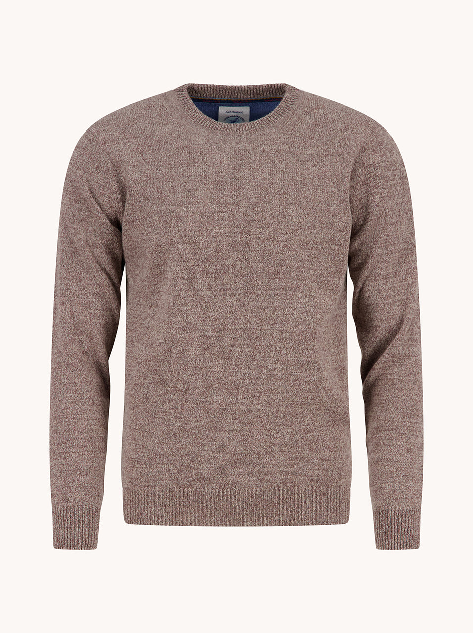 A Fish Named Fred men's Pullover Classic in Sand, front view