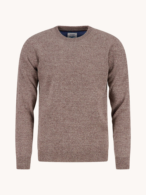 A Fish Named Fred men's Pullover Classic in Sand, front view