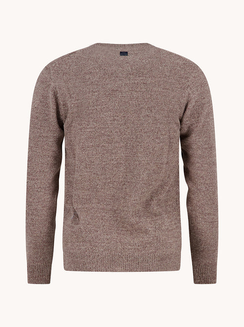 A Fish Named Fred men's Pullover Classic in Sand, back view