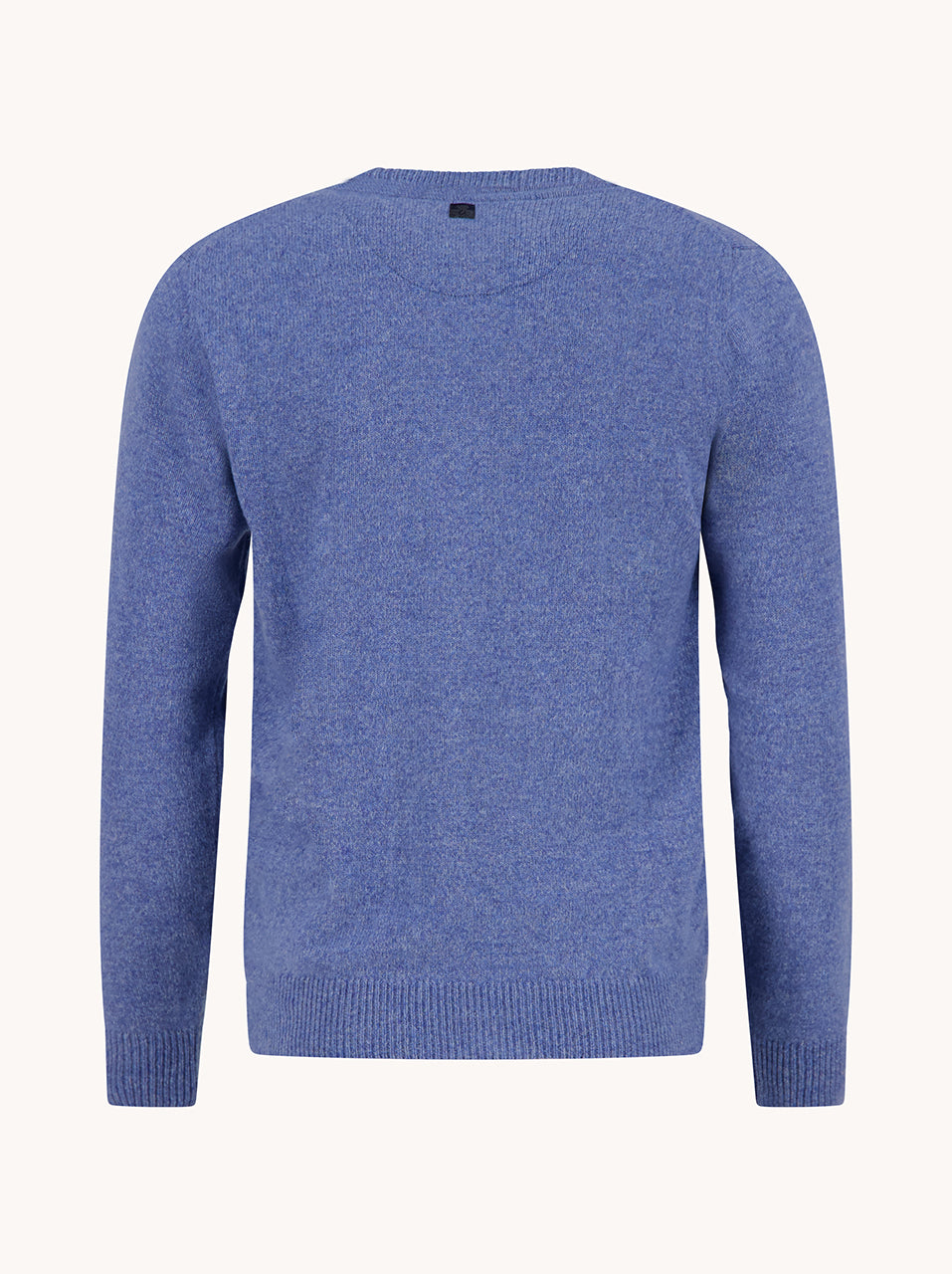 A Fish Named Fred men's Pullover Classic in Ash Blue, back view