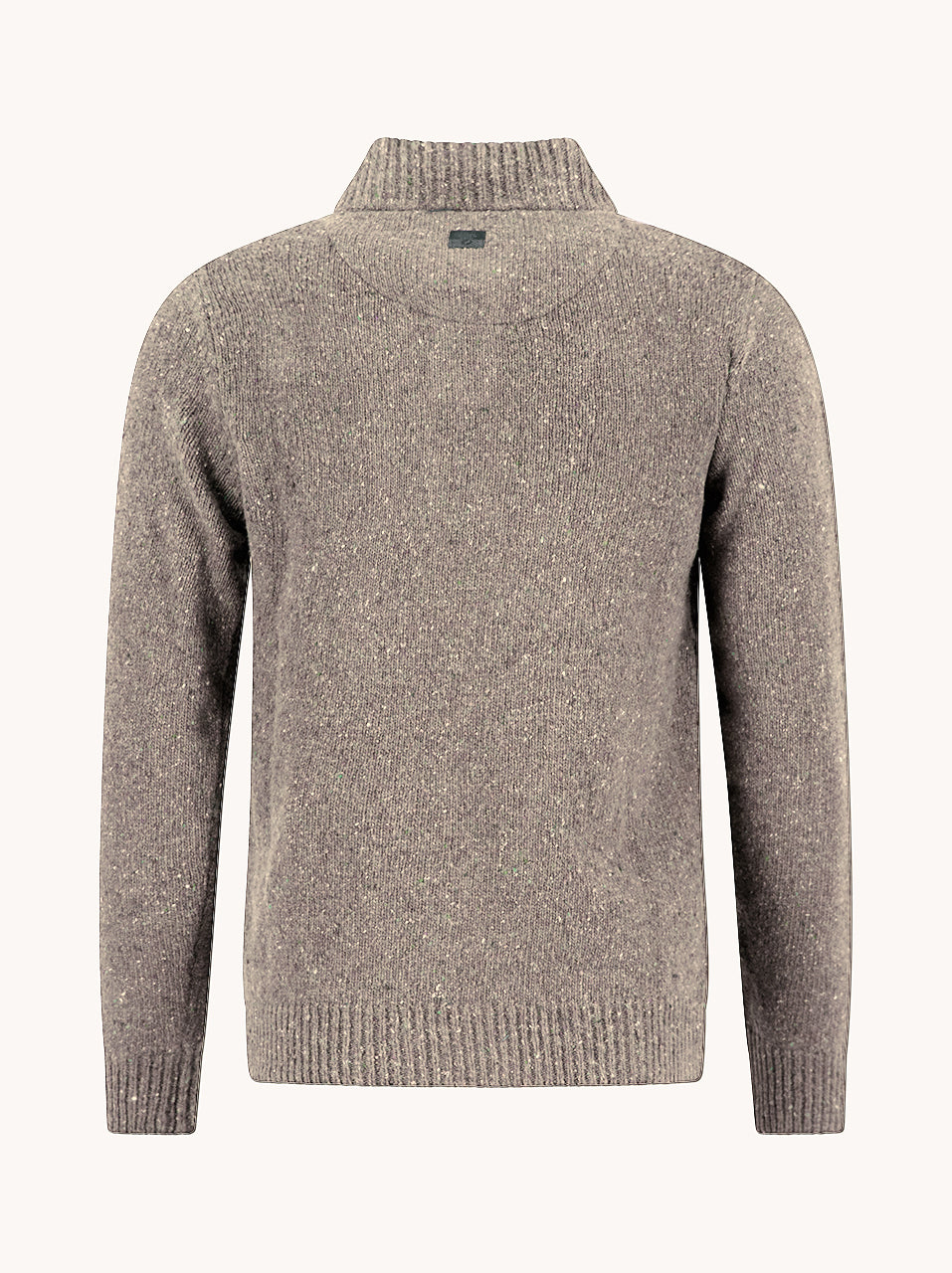 A Fish Named Fred men's Knitted jumper in Off-White, back view