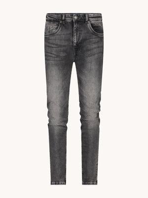 A fish named Fred - Jeans - Slim-fit dark grey jeans with subtle fading, classic five-pocket design, premium mens fashion by A Fish Named Fred.