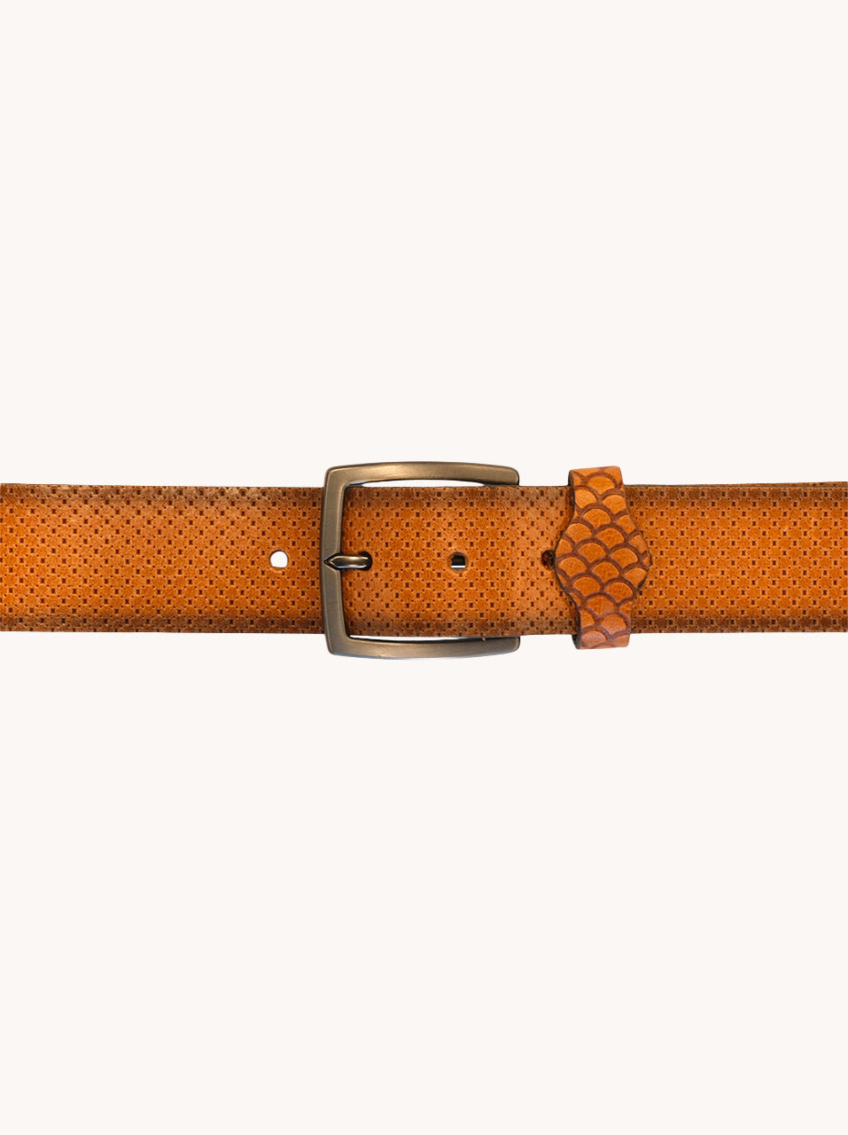 Belt leather flame structure