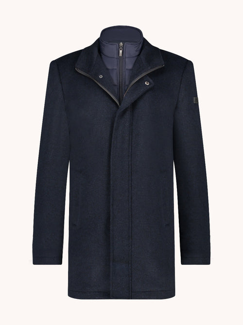 Funnel neck coat